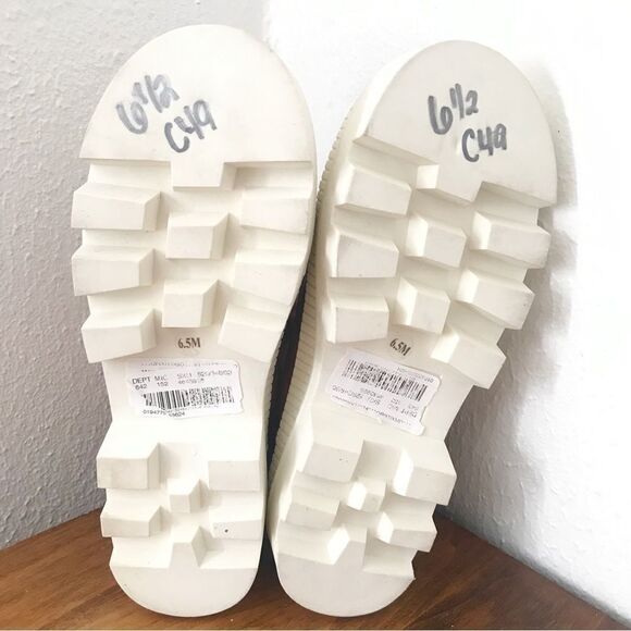 GIANNI BINI Rust Red Leather Lug Sole‎ Platform Bootie Sneaker High Top Size 6.5 - Picture 14 of 14